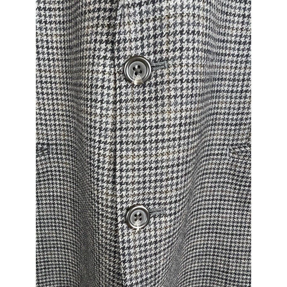 Lauren Ralph Lauren Men's Size 44L Gray Black Houndstooth 100% Wool Suit Jacket - Picture 4 of 16